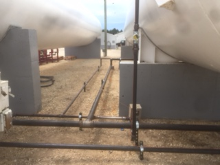 safe ammonia tank installation